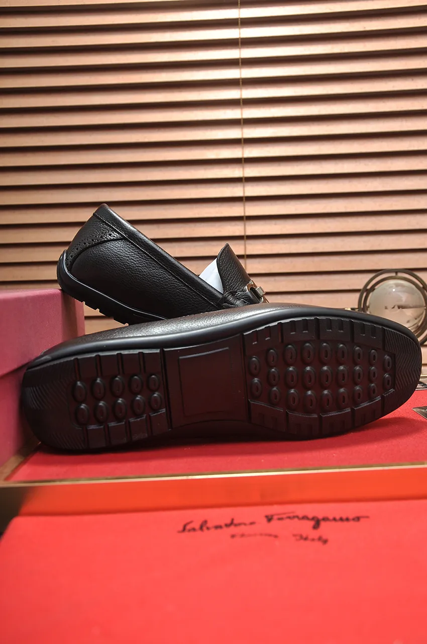 Men's men's shoes 💰520💶[Ferragamo/Ferragamo] (high-end Niuli) New 🍀 Ferragamo* - top version Ferragamo's classic formal leather shoes! Made of imported original cowhide, the inner top layer is comfortable cowhide lining! Original wear-resistant rubber outsole! High quality products! Code number 38-44!